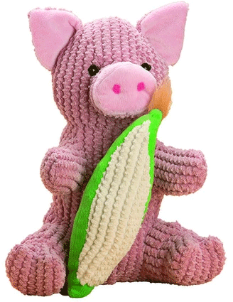PATCHWORKPET Playful Pairs Pig is super soft, yet durable and tug resistant Plush Pearl material.